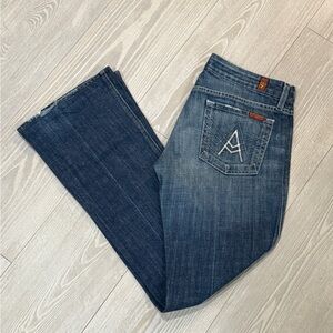 Seven7 Blue Flare Wide Leg Jeans